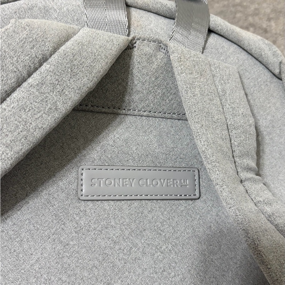 Stoney Clover Lane Gray Backpack with scallops - Picture 5 of 6